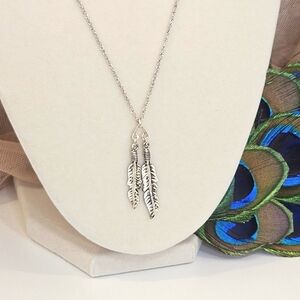 Black Hills Sterling Silver 925 Feather Necklace Signed and Stamped